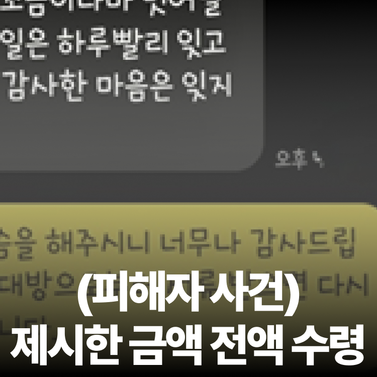 준유사강간 피해자대리 - 고소전합의